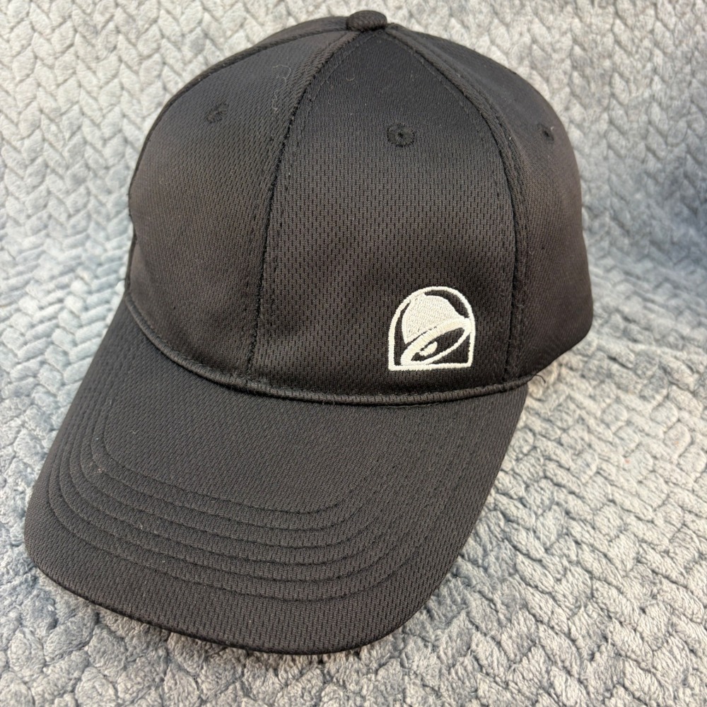 Taco Bell Employee Uniform Hat Black Snapback Mesh Baseball Cap Logo